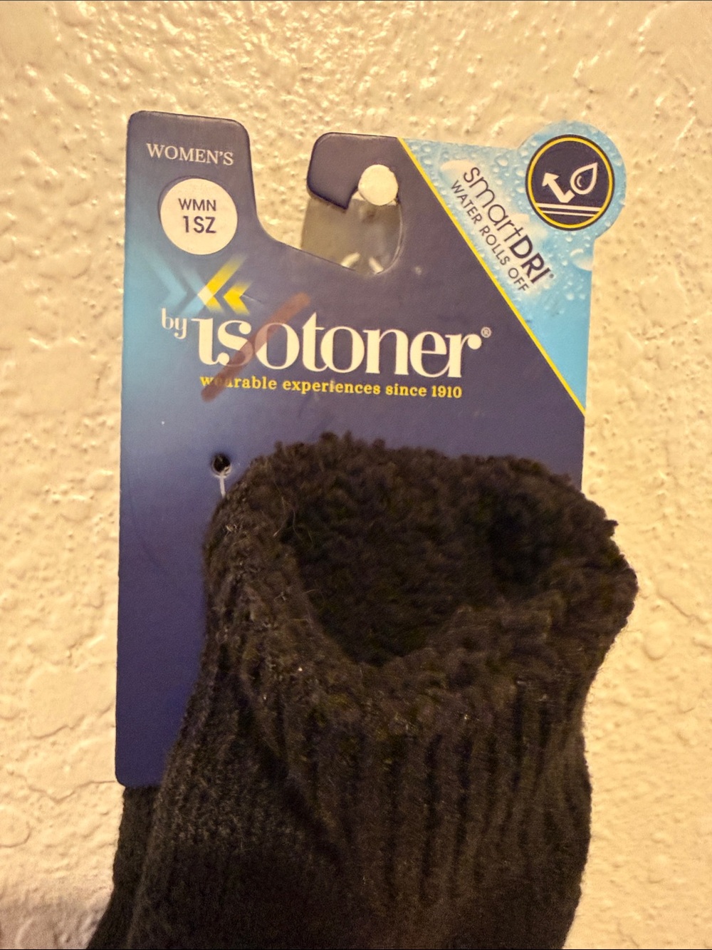 Isotoner Black Fleece-Lined Women's Socks